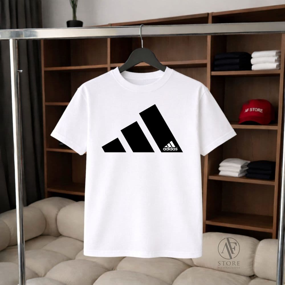 REMERA LOGO ADIDAS BLANCO