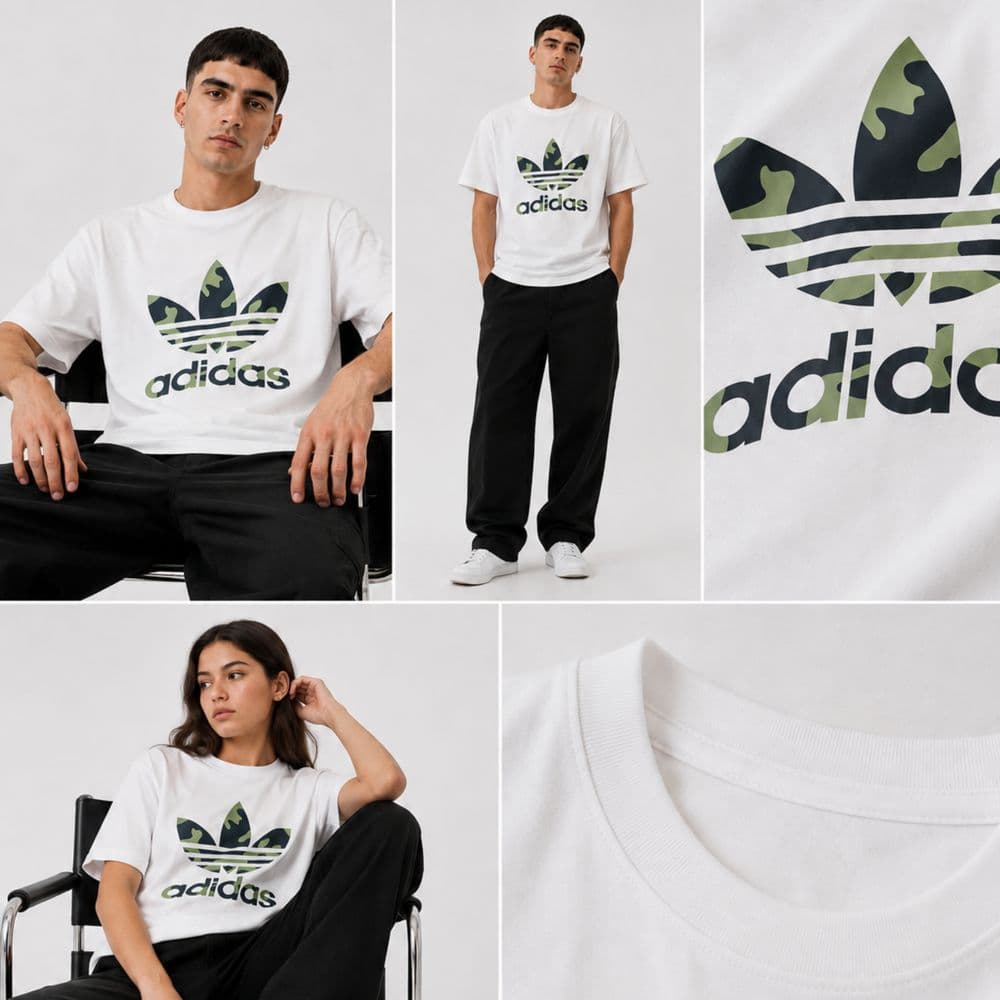 REMERA ADIDAS LOGO CAMUFLADO