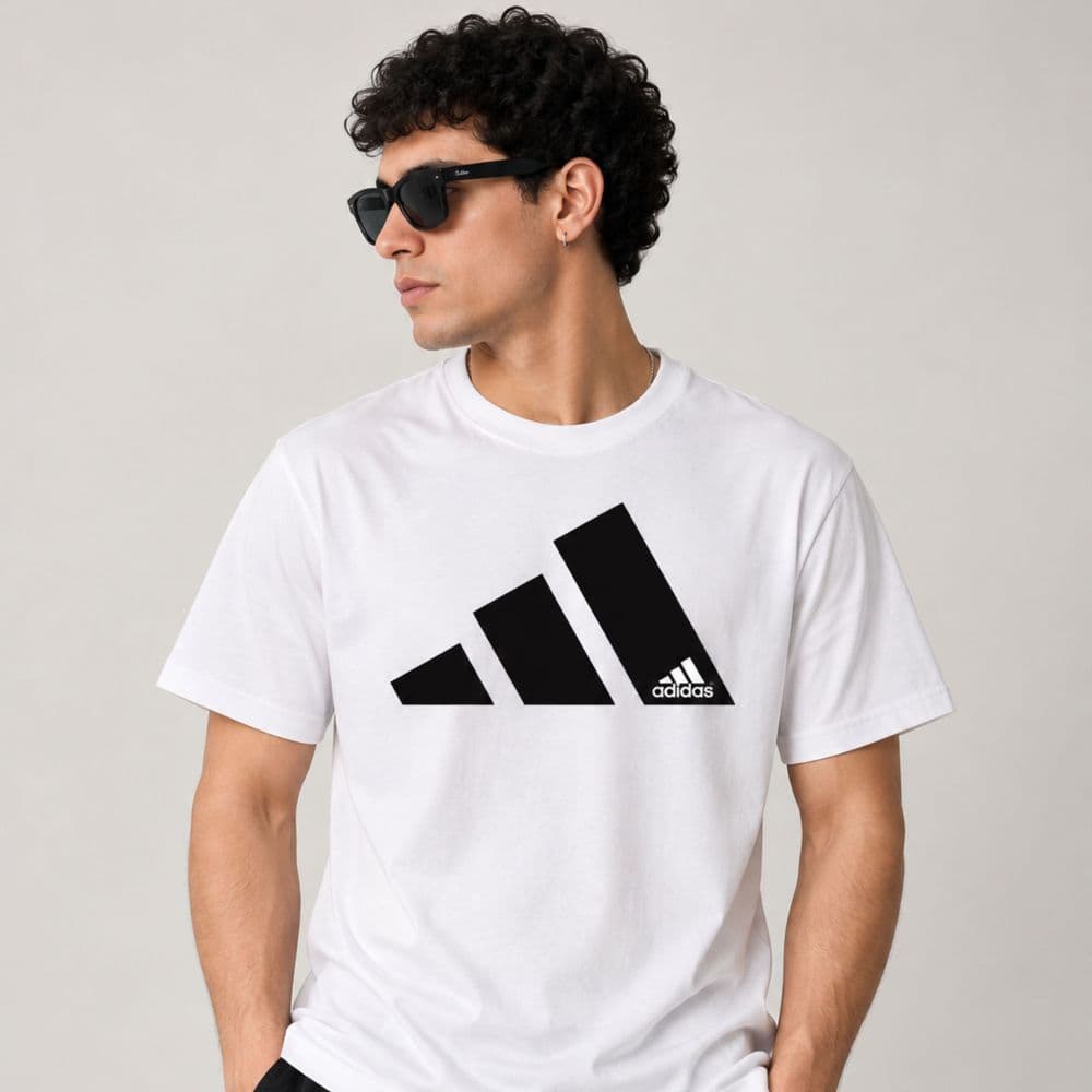 REMERA LOGO ADIDAS BLANCO