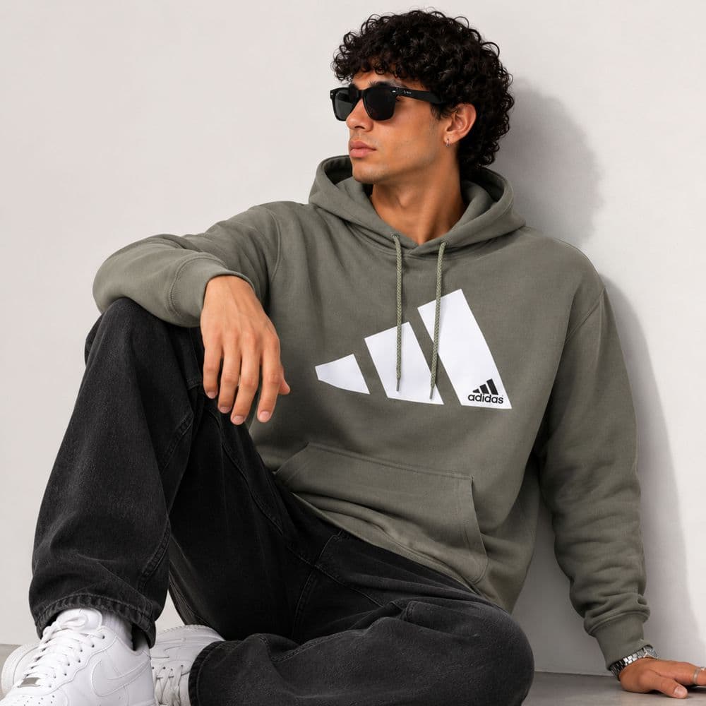 HOODIE LOGO ADIDAS BLANCO