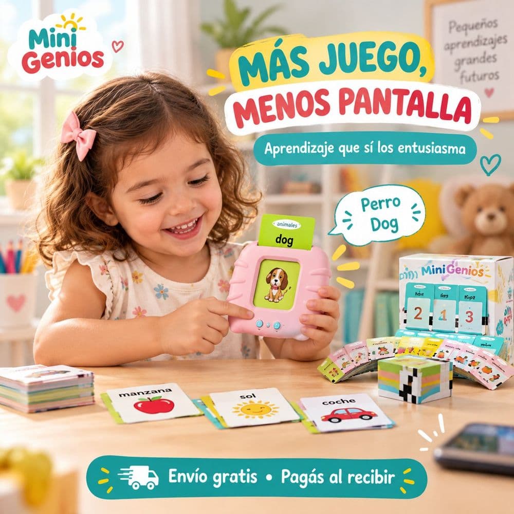 Tarjetas parlantes español-inglés con música