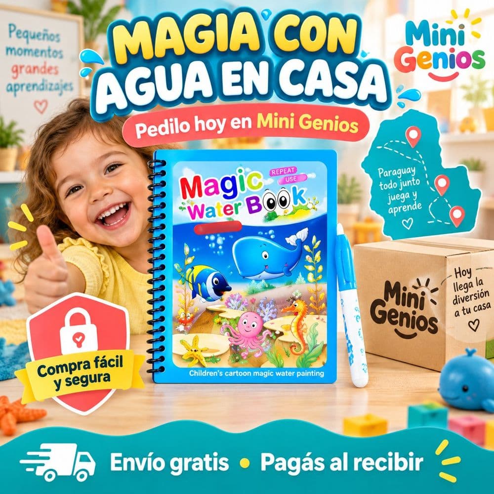 Libro infantil de pintar con agua