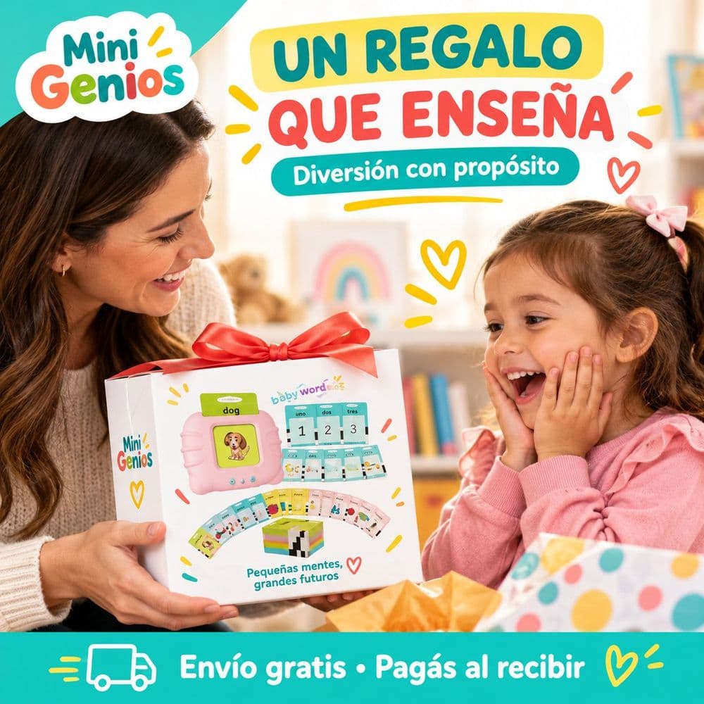 Tarjetas parlantes español-inglés con música