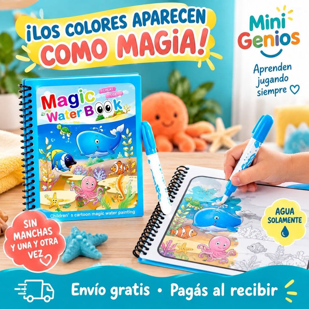 Libro infantil de pintar con agua