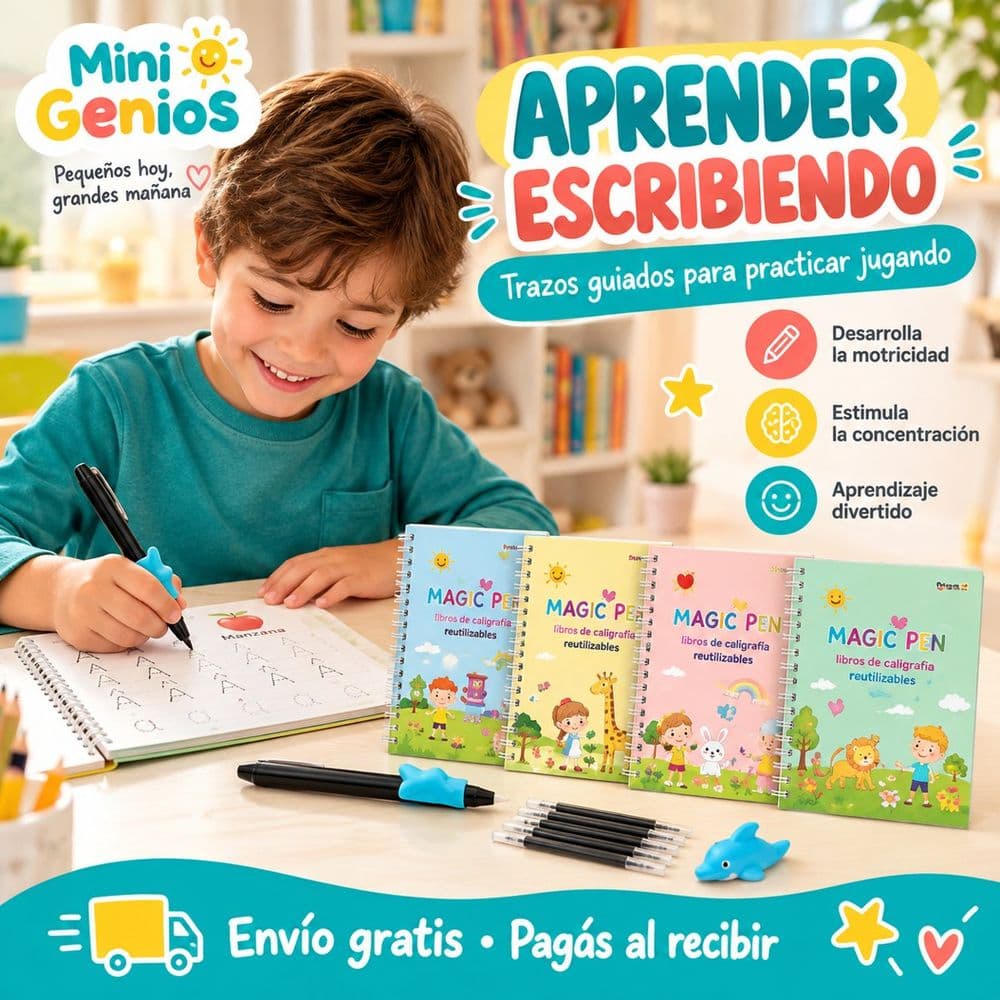 Magic Pen libros de caligrafía reutilizables