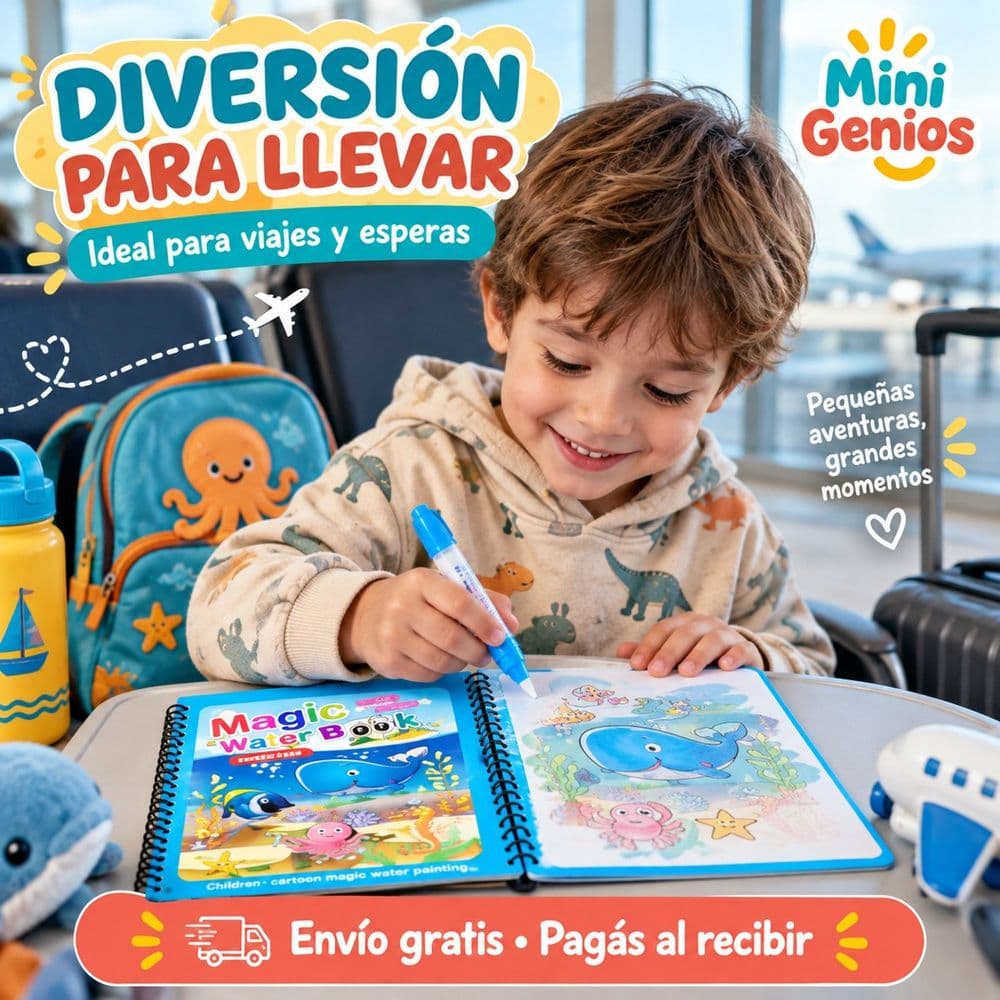 Libro infantil de pintar con agua