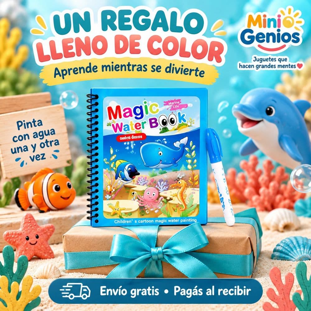 Libro infantil de pintar con agua