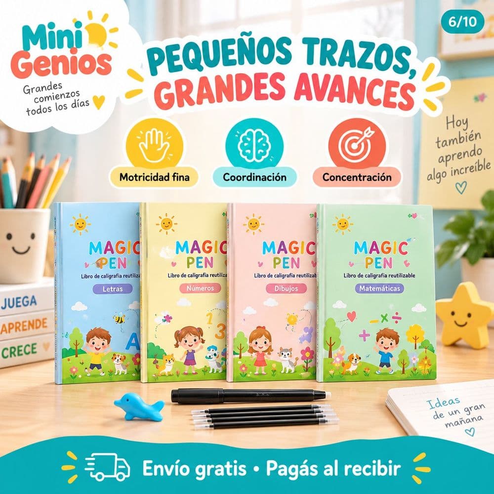 Magic Pen libros de caligrafía reutilizables