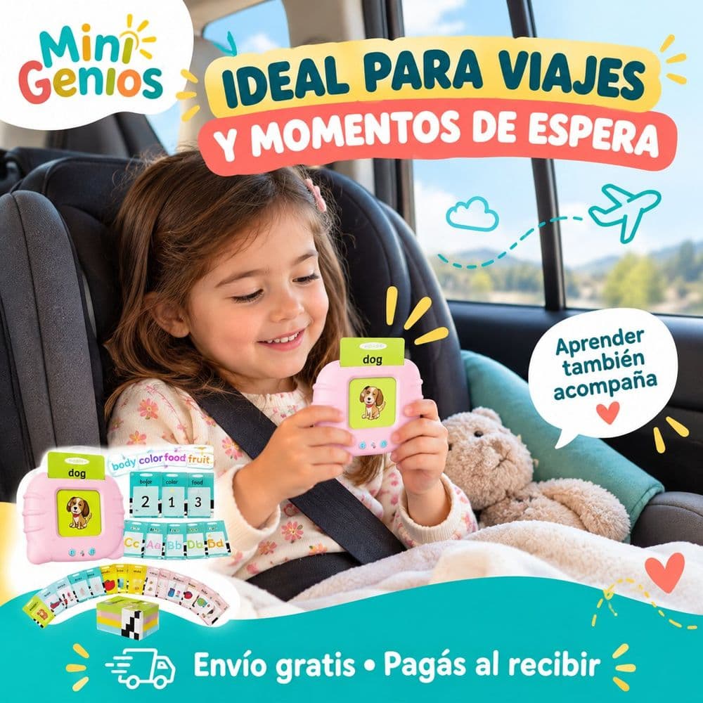 Tarjetas parlantes español-inglés con música