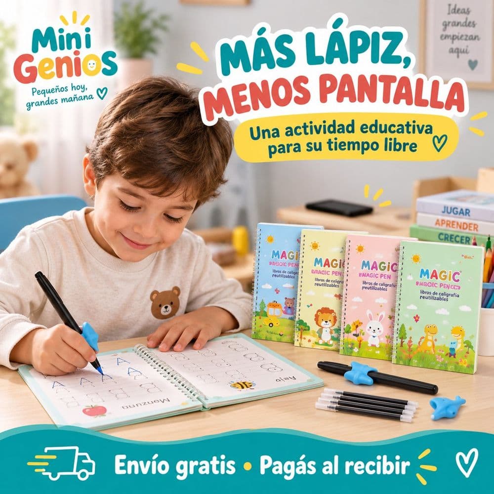 Magic Pen libros de caligrafía reutilizables