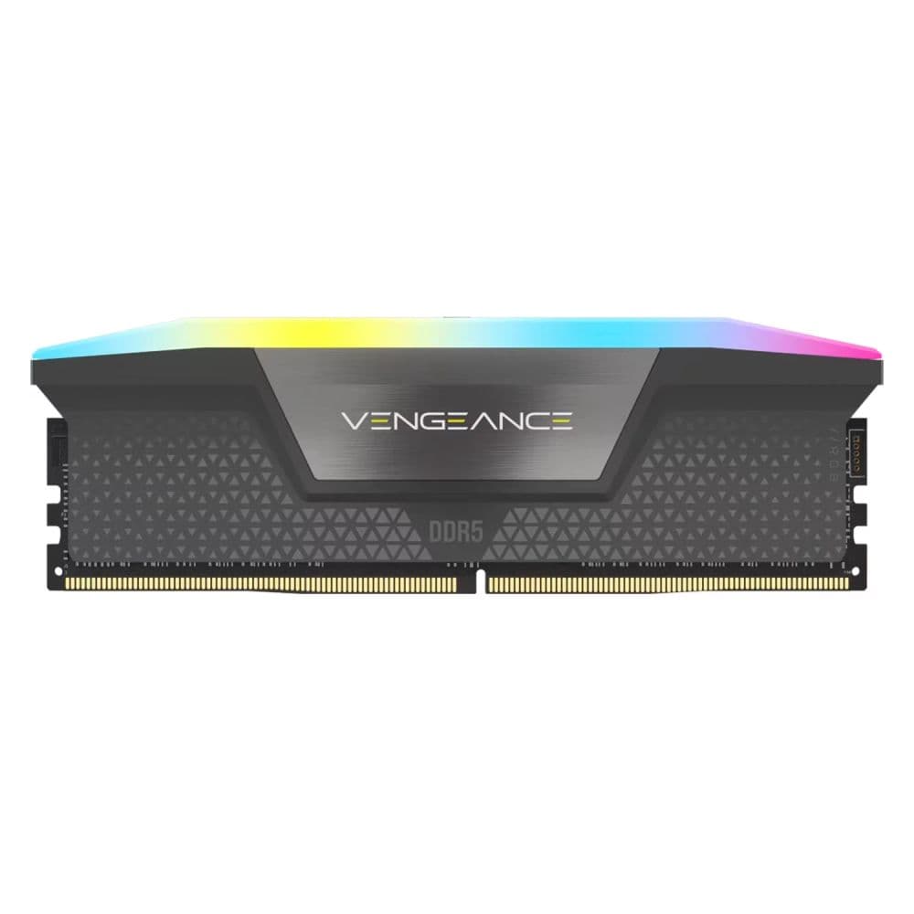 Memória RAM Corsair Vengeance RGB 32GB (2x16GB) DDR5 6000MHz CL38 – Negro (CMH32GX5M2D6000Z38)