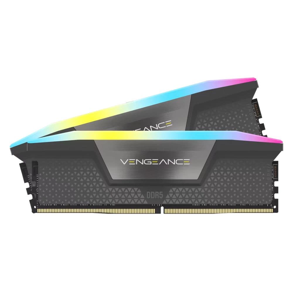 Memória RAM Corsair Vengeance RGB 32GB (2x16GB) DDR5 6000MHz CL38 – Negro (CMH32GX5M2D6000Z38)