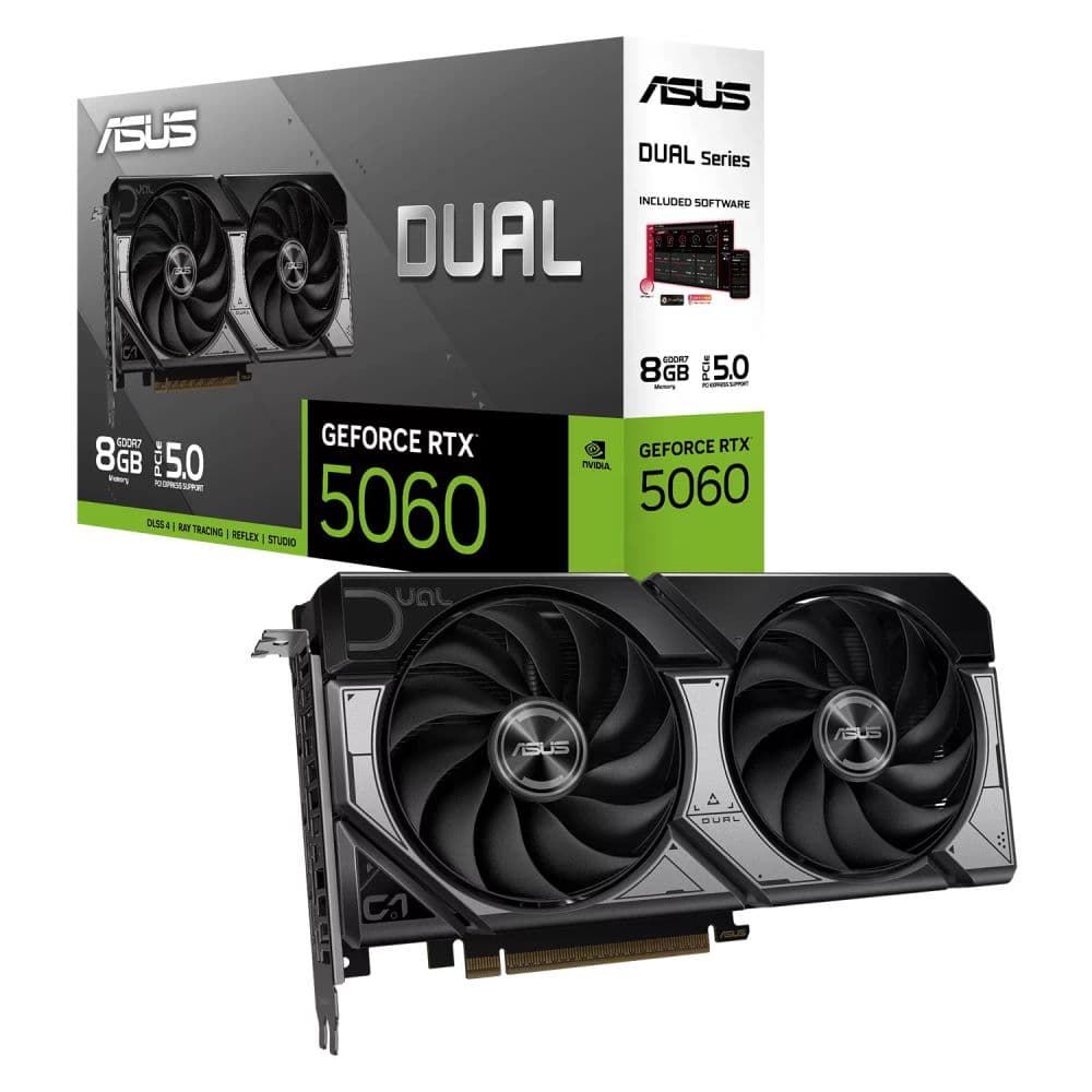 Placa de Video Asus Dual NVIDIA GeForce RTX 5060 8GB GDDR7 (DUAL-RTX5060-8G)