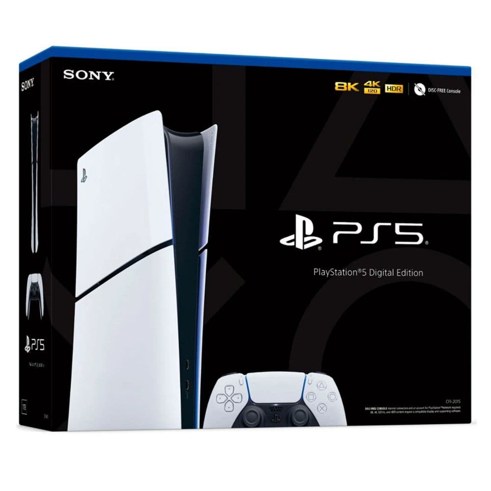 Sony PlayStation 5 Slim (CFI-2115) Edición Digital – Consola de 825GB SSD (4K / Sin lector de discos)