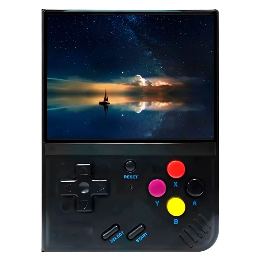 Consola Portátil Retro Pocket Boy R33S 64GB Pantalla de 3.5 pulgadas – Negro Transparente