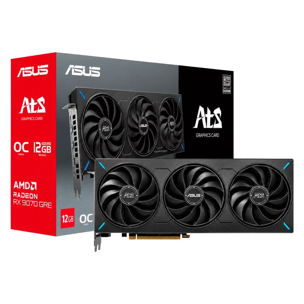 Placa de Video Asus GRE OC Edition AMD Radeon RX 9070 12GB GDDR6 (TS-RX9070GRE-O12G)