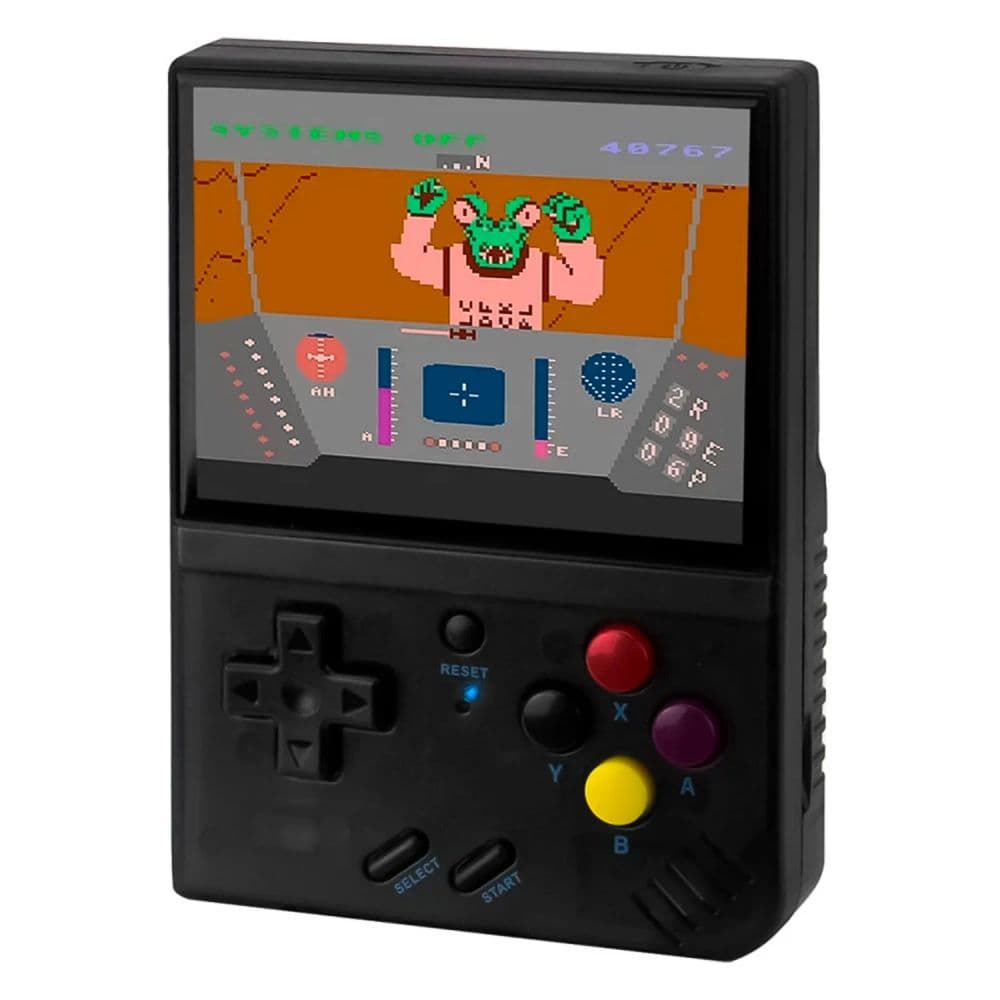 Consola Portátil Retro Pocket Boy R33S 64GB Pantalla de 3.5 pulgadas – Negro Transparente