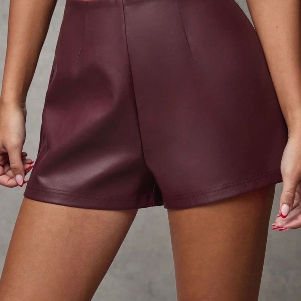 Short de Eco-Cuero Sastrero Ruby Wine