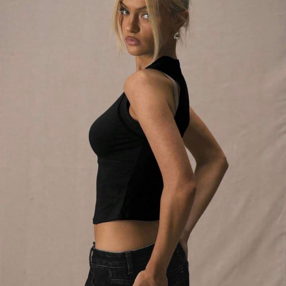Musculosa Crop Racerback Edge Black