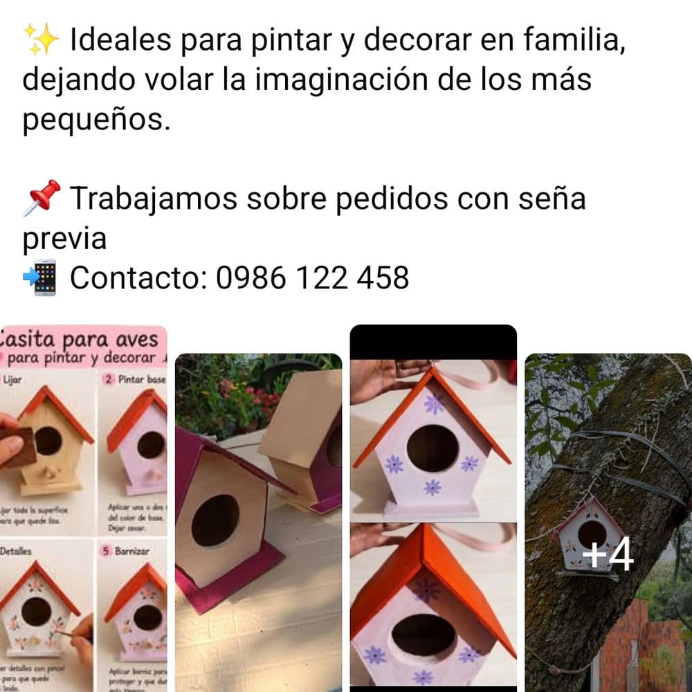 Casitas artesanales para aves