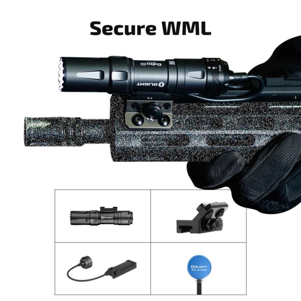 OLIGHT FLASHLIGHT TACTICAL ODIN MINI 1250 LUMENS BLACK