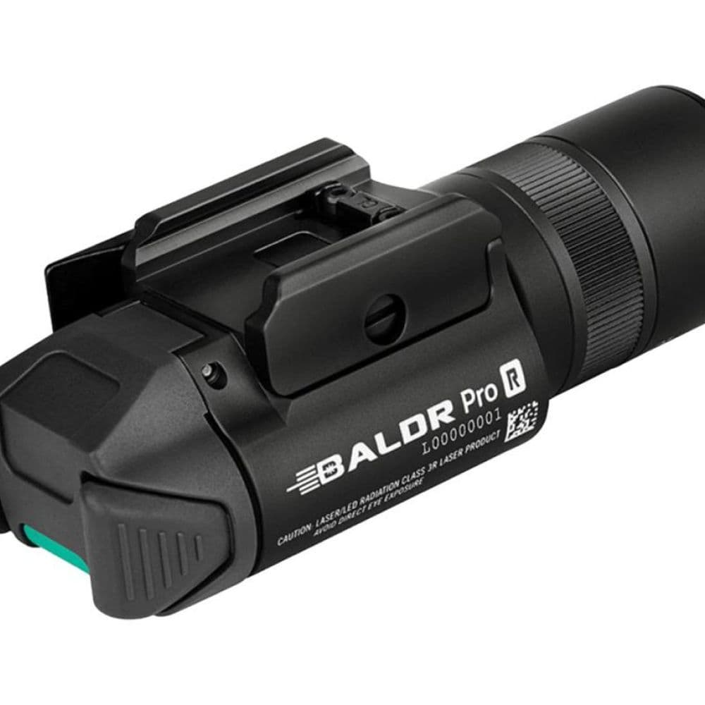 OLIGHT WEAPONLIGHT BALDR PRO WITH GREEN LASER 1350 LUMENS BLACK