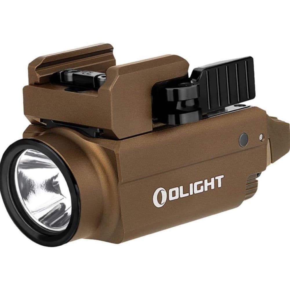 OLIGHT PISTOL LIGHT BALDR S 800L WITH GREEN LASER DESERT