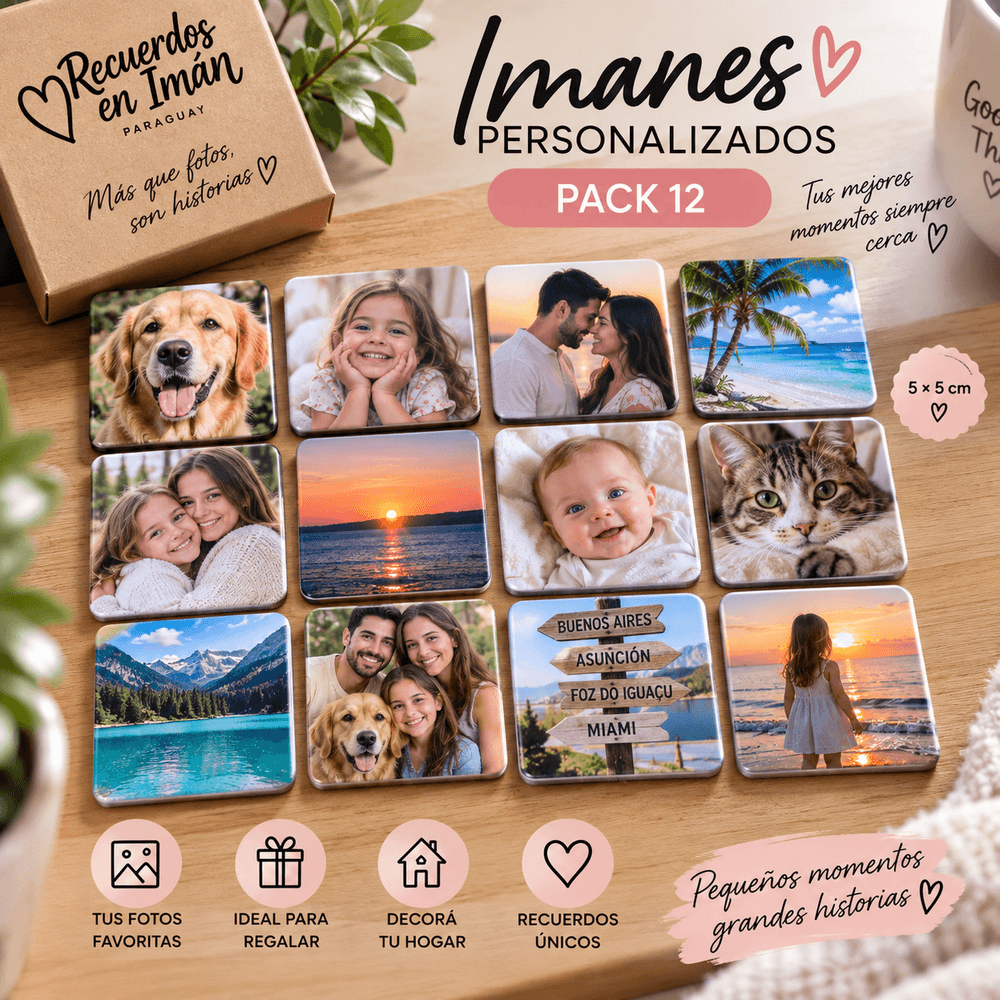 Imanes personalizados | Pack 12