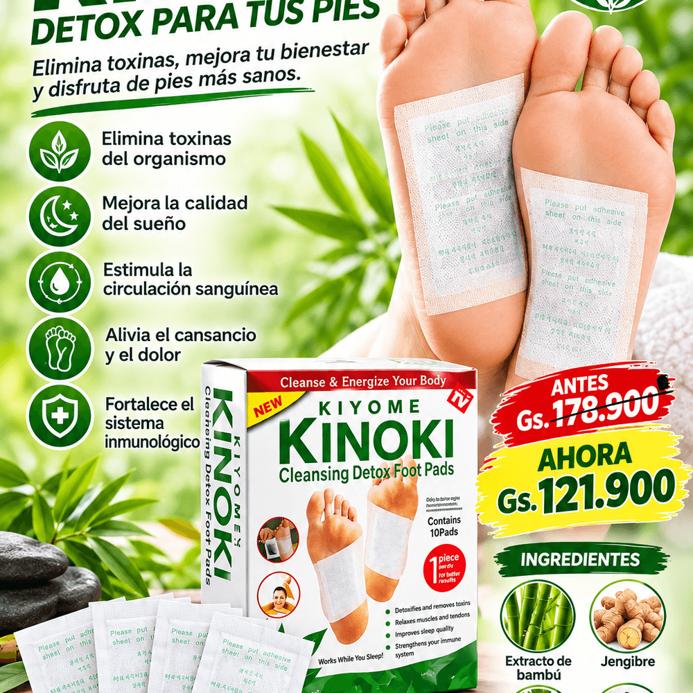 Parche Kinoki Detox – 10 Unidades