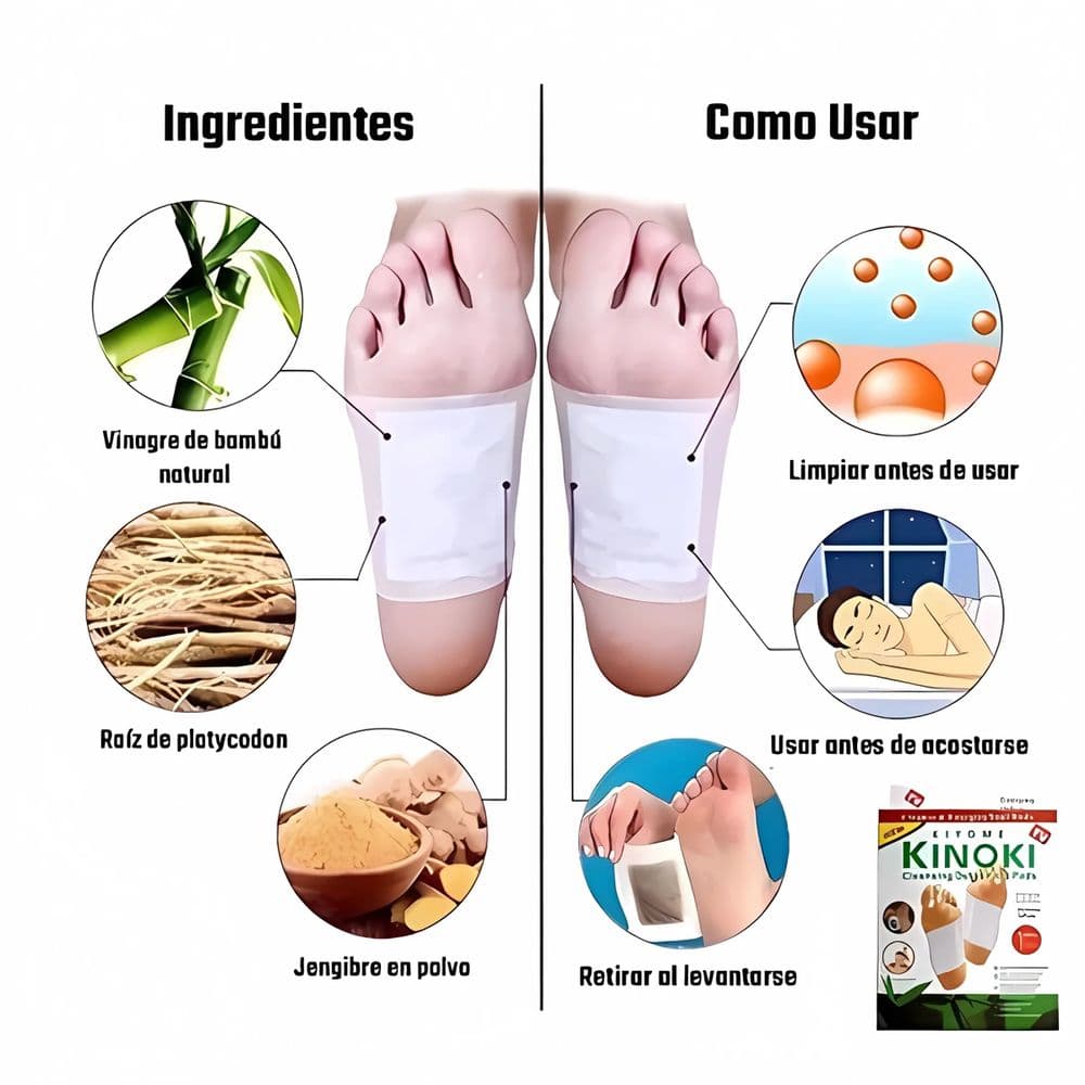 Parche Kinoki Detox – 10 Unidades