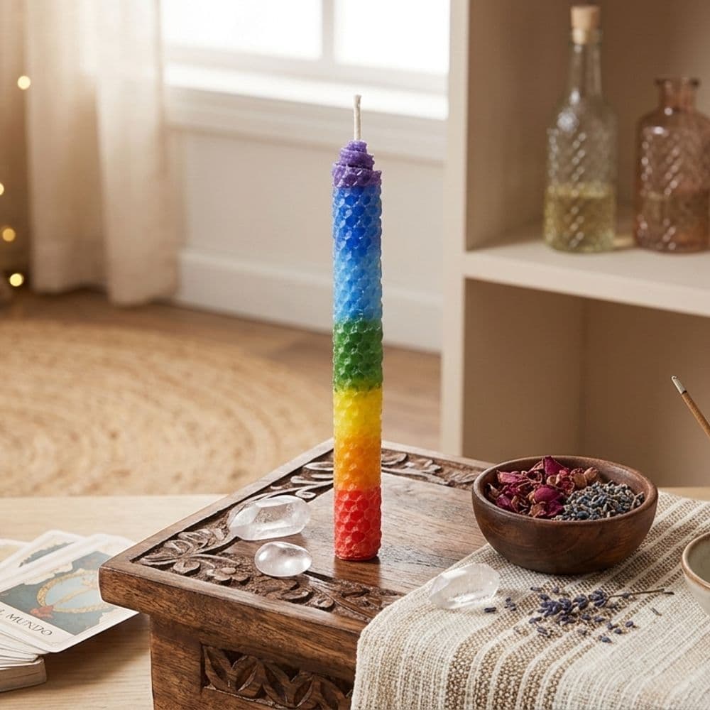 Velón de Miel – 7 Chakras (17 cm)