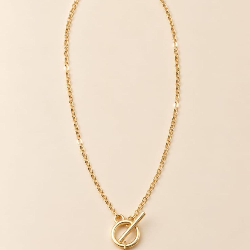Collar Dorado con Colgante Circular para Mujer - FRANCI ONE