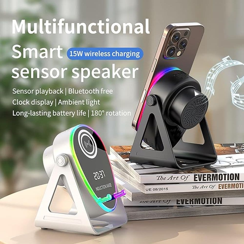 Cargador Con Altavoz 5 En 1