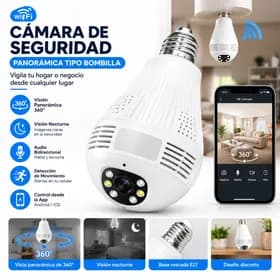 Cámara de Seguridad Panorámica Wi-Fi Tipo Bombilla Cámara de Seguridad Panorámica Wi-Fi Tipo Bombilla
