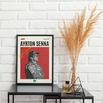 Cuadro Ayrton Senna A3 Cuadro Ayrton Senna A3