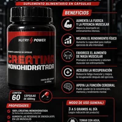Creatina monohidratada en cápsulas Creatina monohidratada en cápsulas