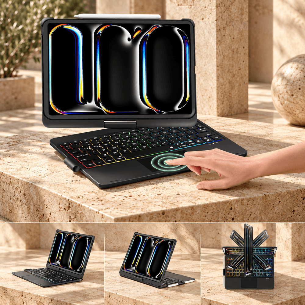 MAGIC KEYBOARD ROTATIVO 360° TOTAL COLOR